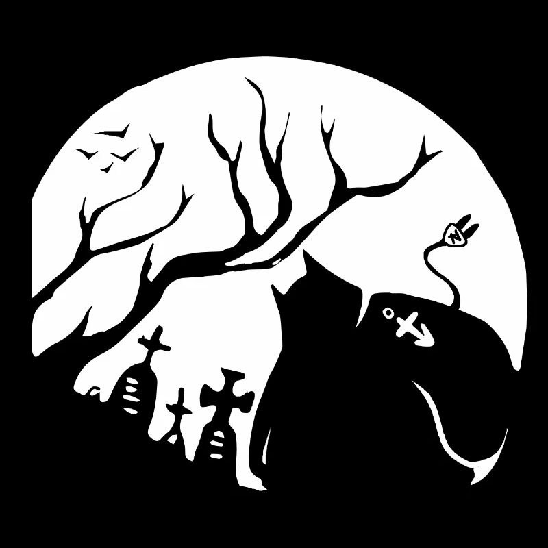 Silhouette d’animal nocturne