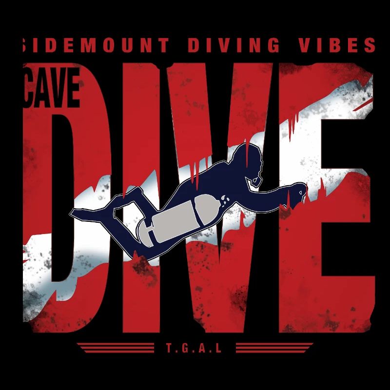 Plongée Cave Diver Graphique