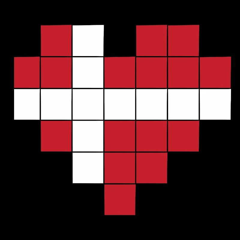 Pixel Heart Drapeau du Danemark