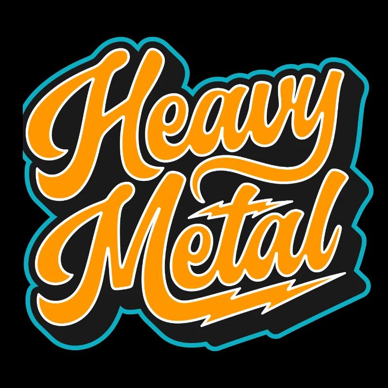 Heavy Metal Bold Script Logo