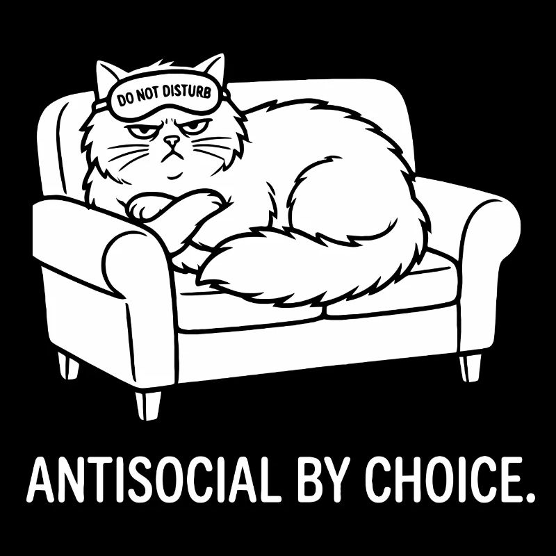 Antisocial par choix cadeau de chat
