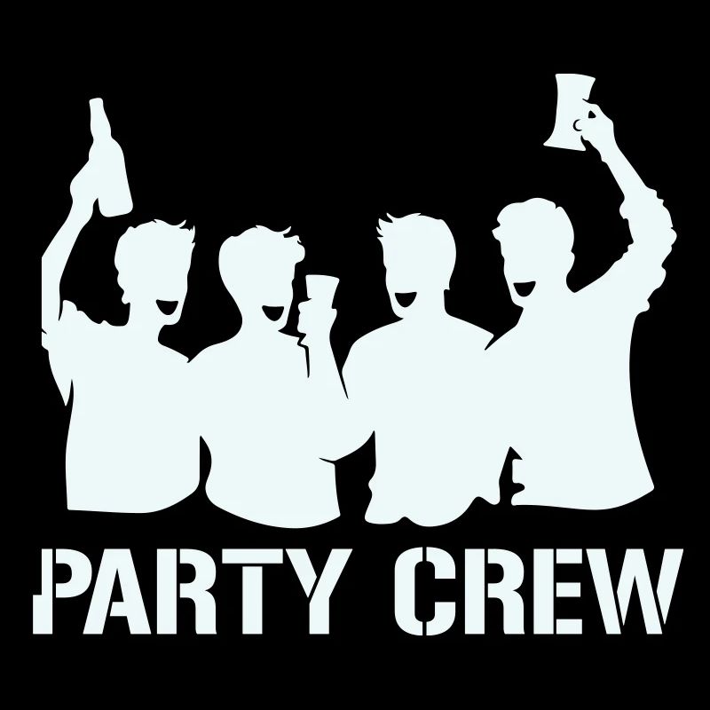Party Crew Silhouette mit Prosten