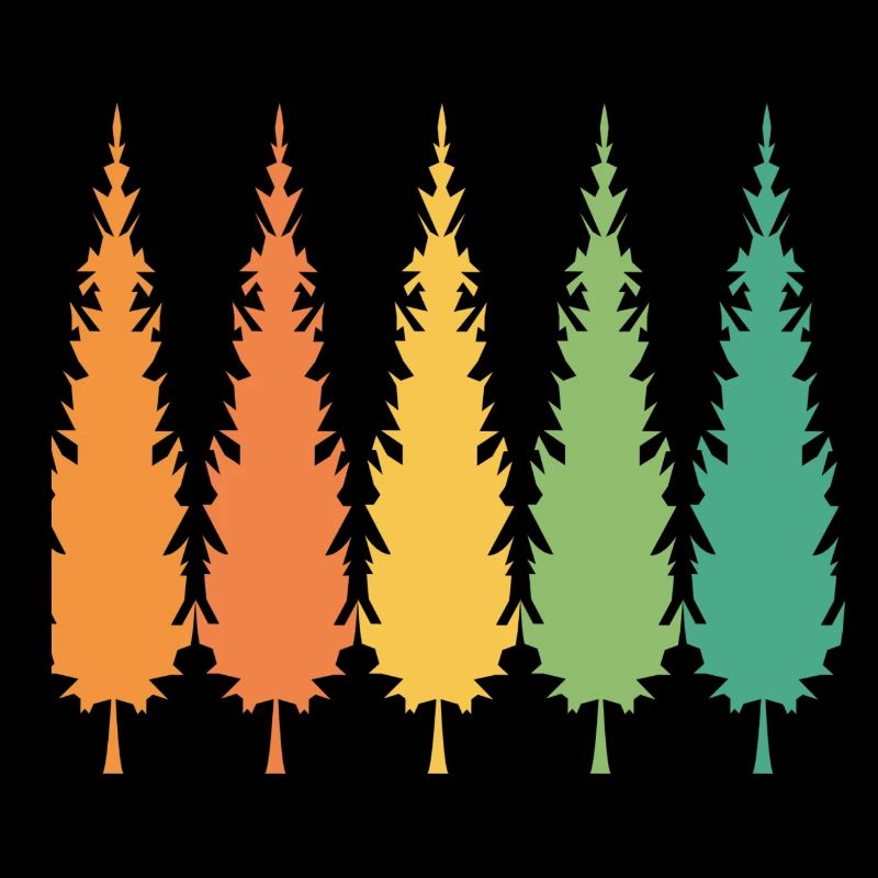 Forest Retro Vintage Tree
