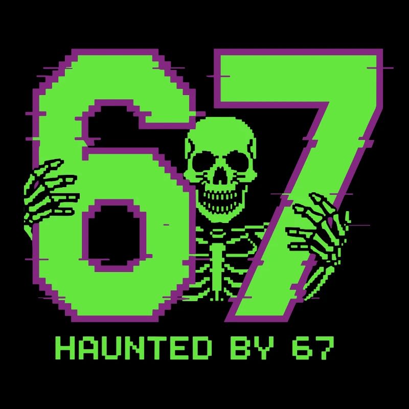 Six Seven Meme Haunted by 67 Retro Pixel