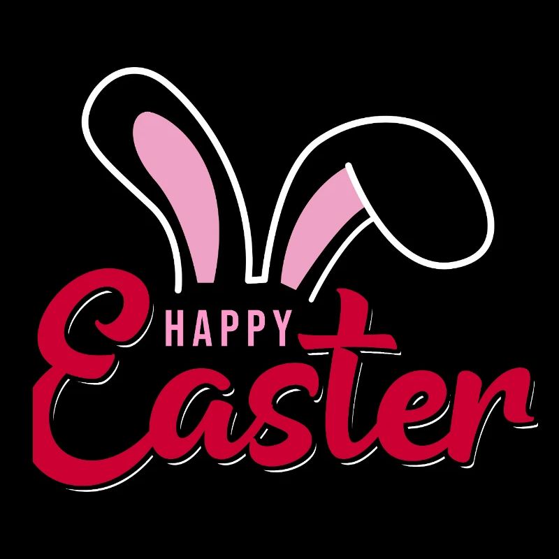 Frohe Ostern Hase Schrift
