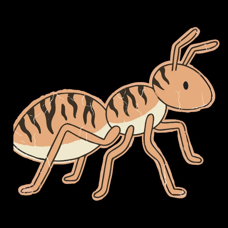 Stylized Tiger Ant Tiger Stripes