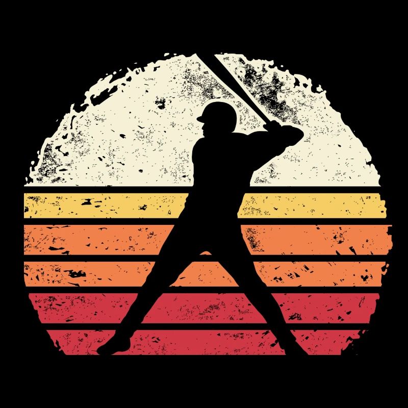 Silhouette de coucher de soleil de baseball
