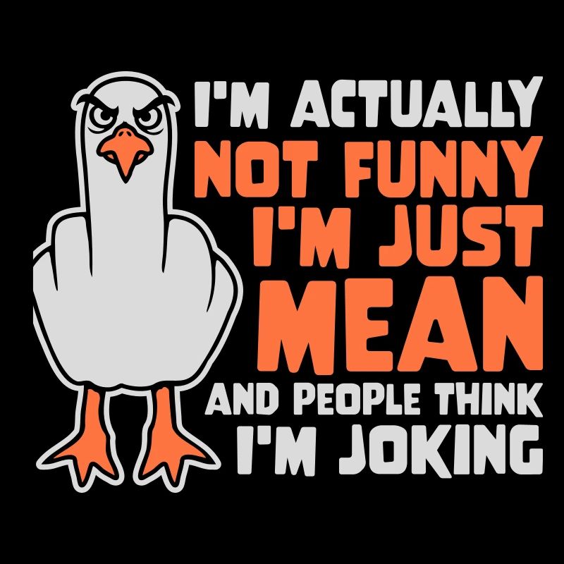 Möwe Mittelfinger Not Funny Mean People Think Joke