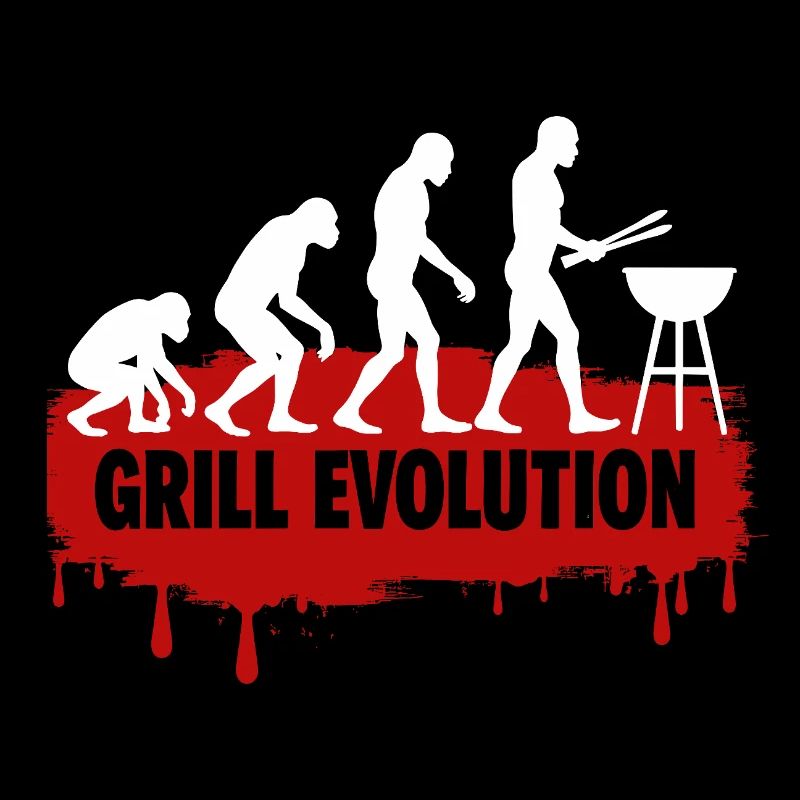 Grill Evolution Lustiger Grillmeister Spruch