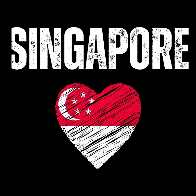 J’aime Singapour, le drapeau de Singapour