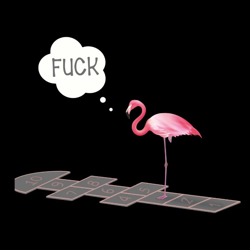 Flamant rose avec un problème