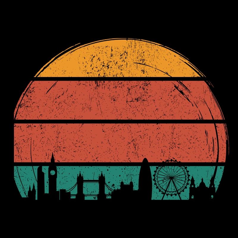 Silhouette d’horizon du coucher de soleil