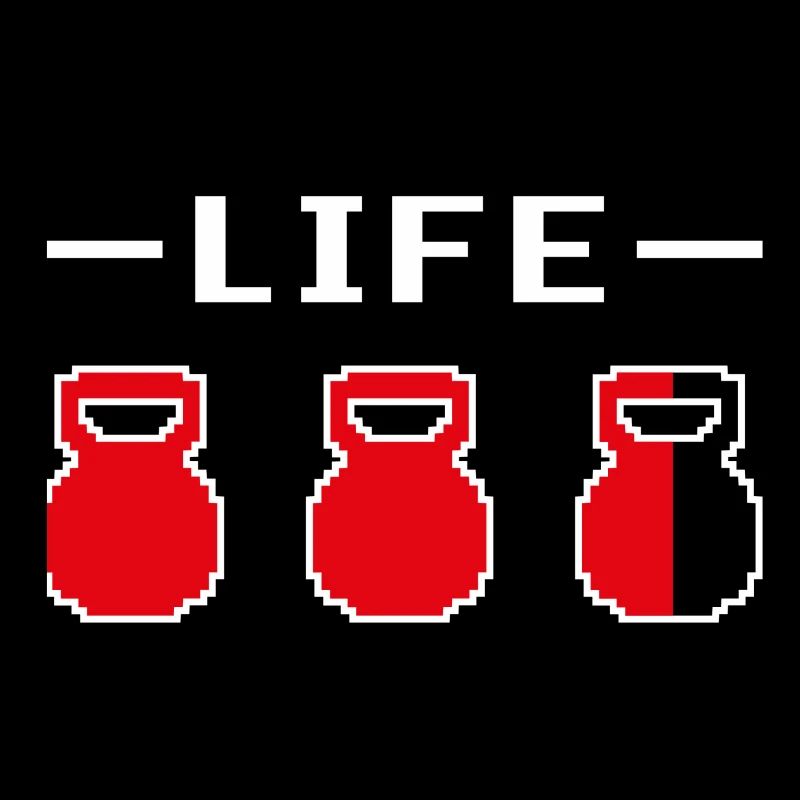 Kettlebell Life Pixelated Dark