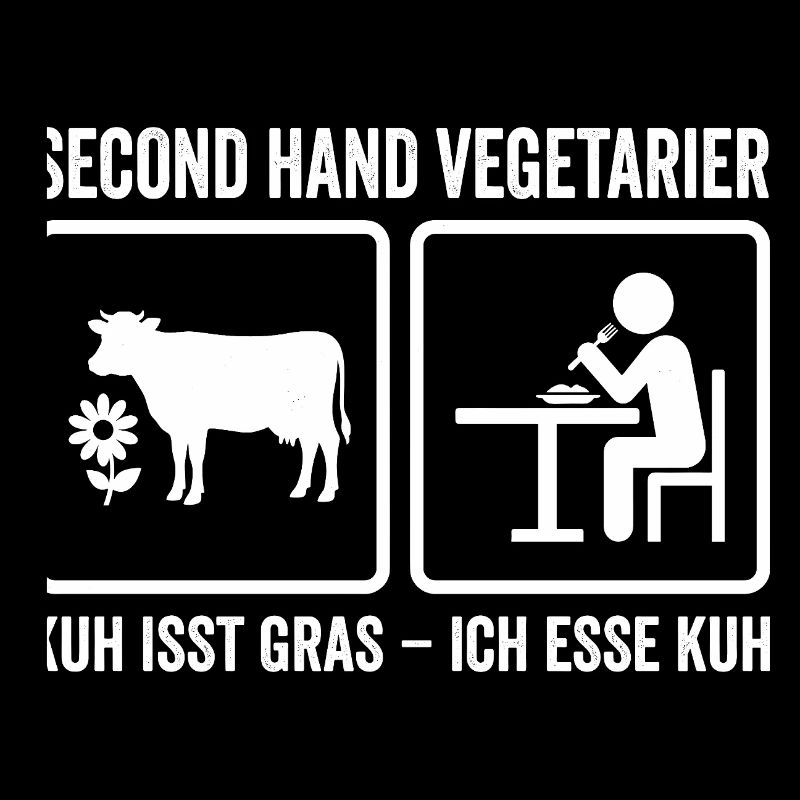 Second Hand Vegetarier – Lustiges Fleisch Design