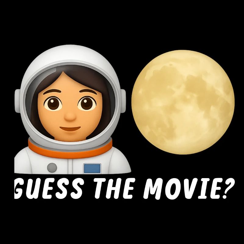 Astronaut and Full Moon Illustration