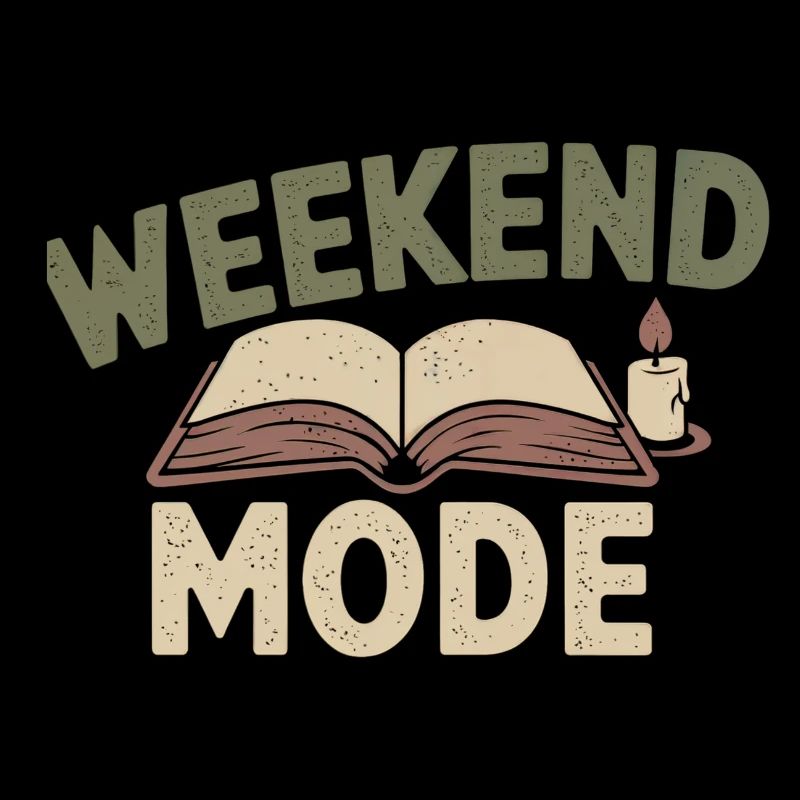 Weekend Mode – Cozy Buch & Kerze