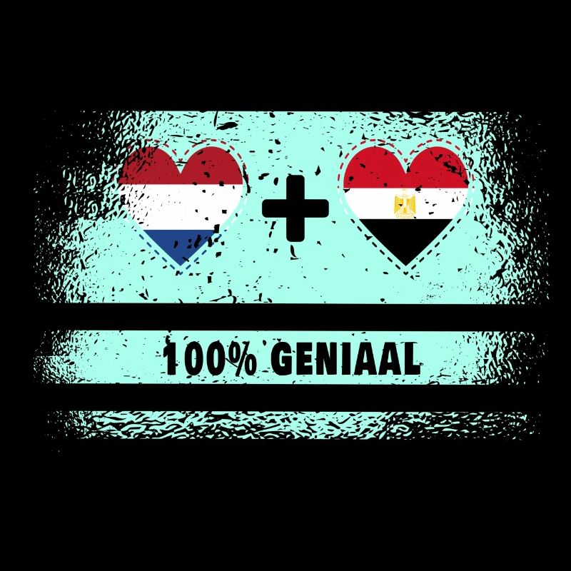 Pays-Bas et Egypte 100% Genius flag