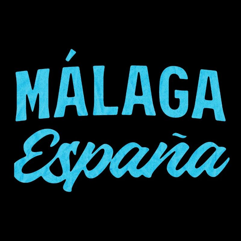 Málaga España Blaues Script-Design