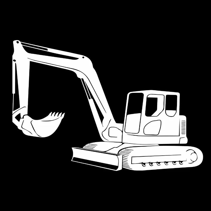 Silhouette de conducteur de pelle - Opérateur d’équipement de construction