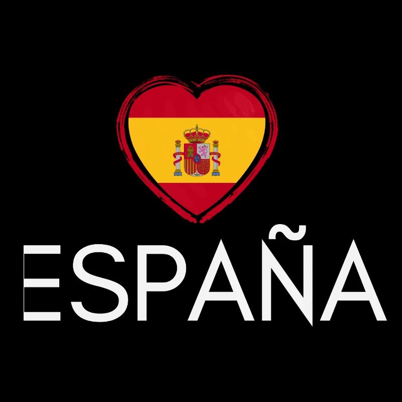 Herz mit spanischer Flagge, spanischer Stolz