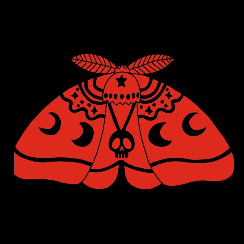 Papillon de nuit rouge