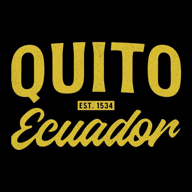 Quito Ecuador Est 1533 Vintage Script