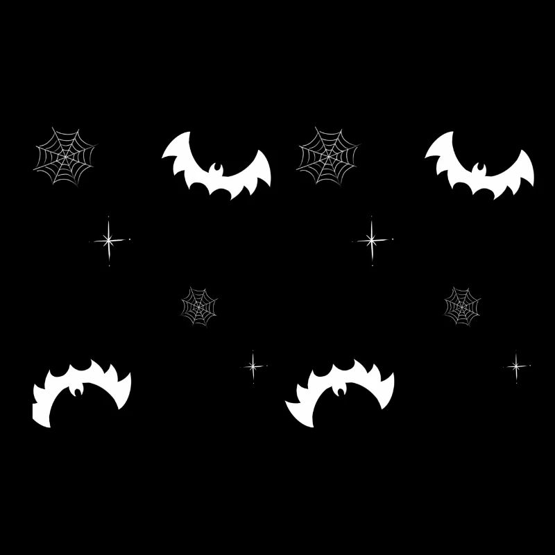 Bats, spider webs and starry night patterns
