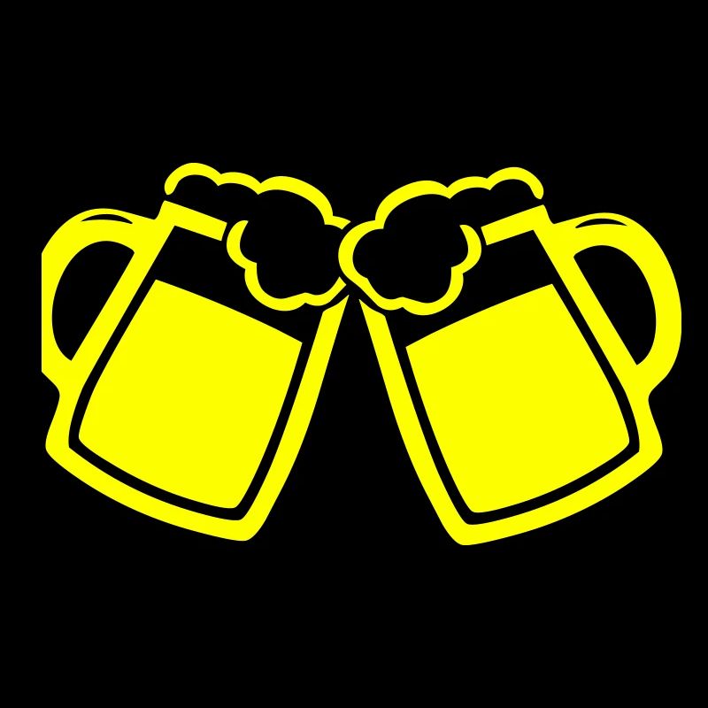 Toasting with beer mugs