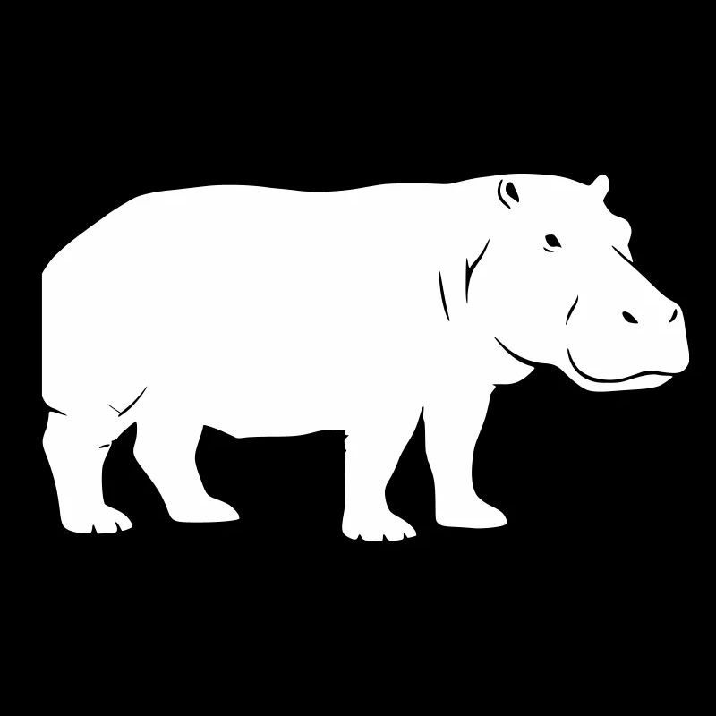 Hippo Silhouette Africa Vector
