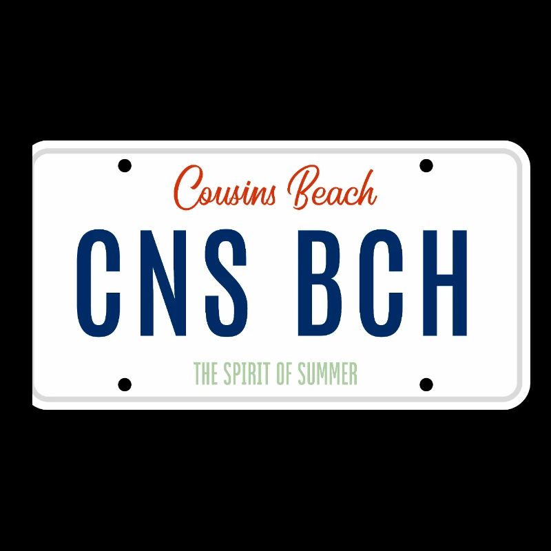 Cousins Beach – License Plate