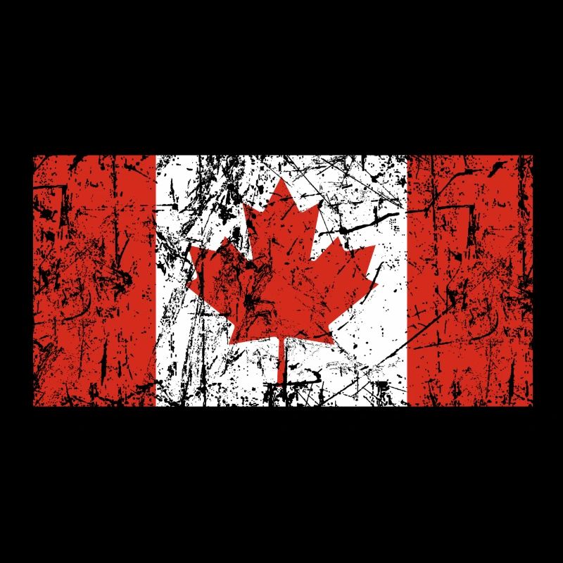 Canada flag vintage effect