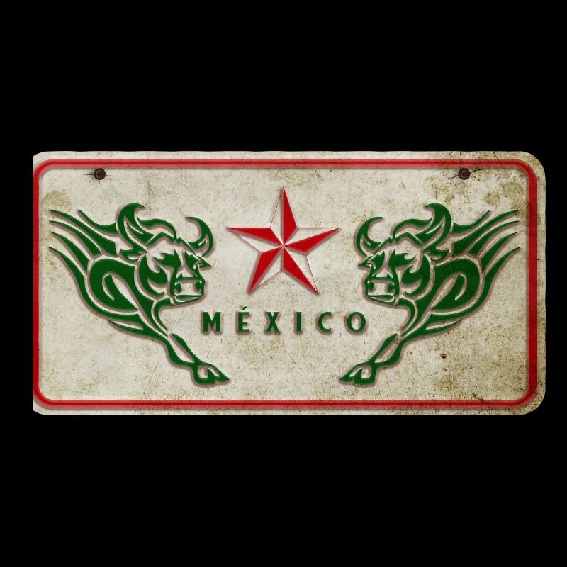 Mexiko Stier Schild