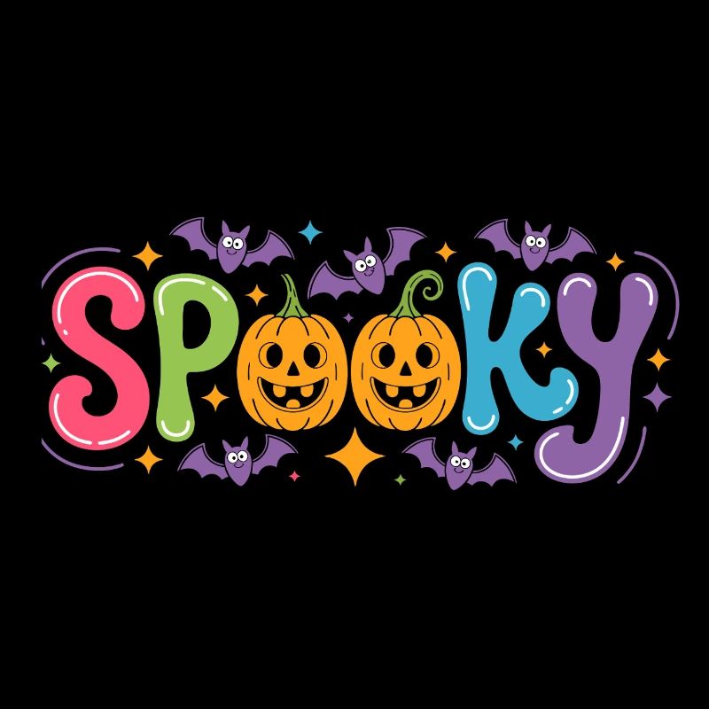 Effrayant Halloween Lettres de couleur