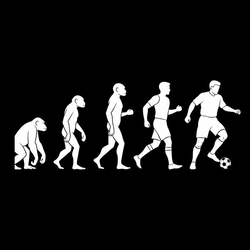 Evolution des Fußballspielers