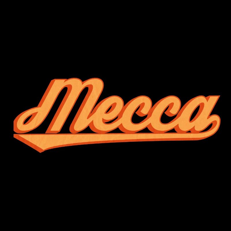 Lettrage rétro de La Mecque