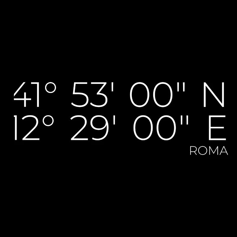 Coordinates Roma Italy