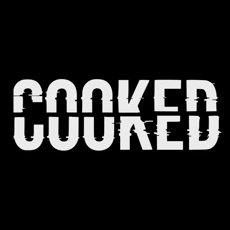 Glitch Schriftzug Cooked