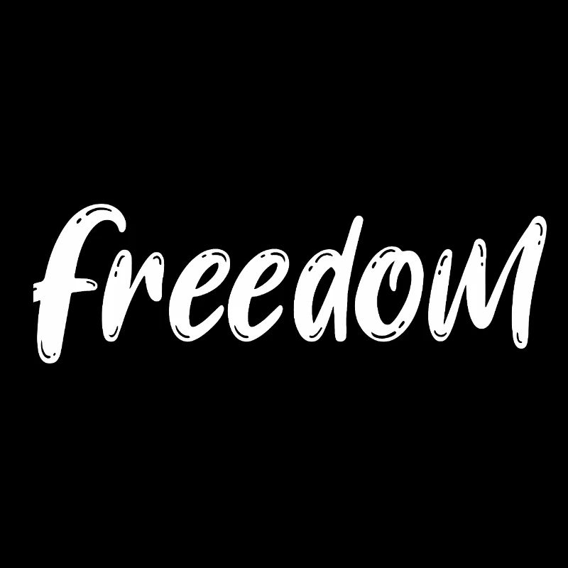 Freedom Brush Script Monochrome Statement