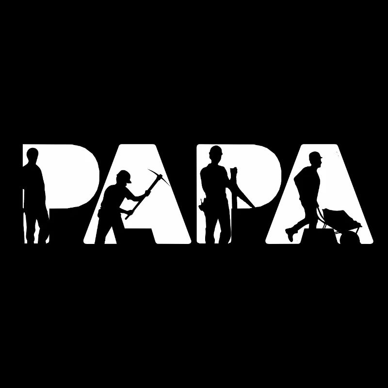 Bauarbeiter Papa stolzer Bauunternehmer Papa