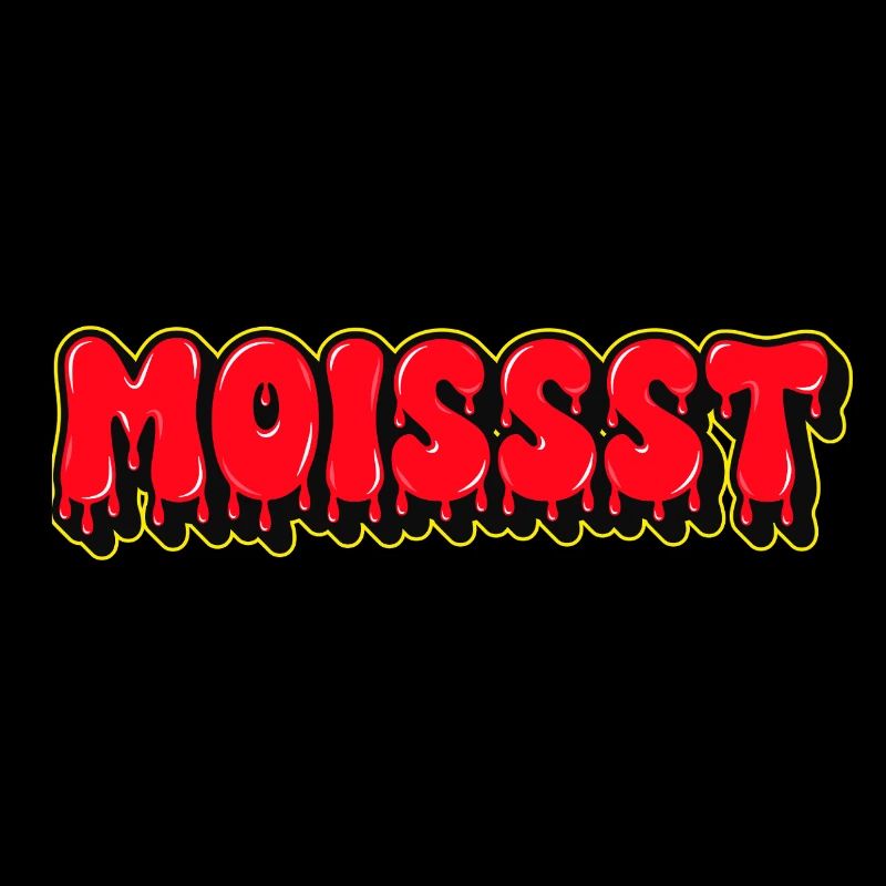 Moist Red Dripping Text