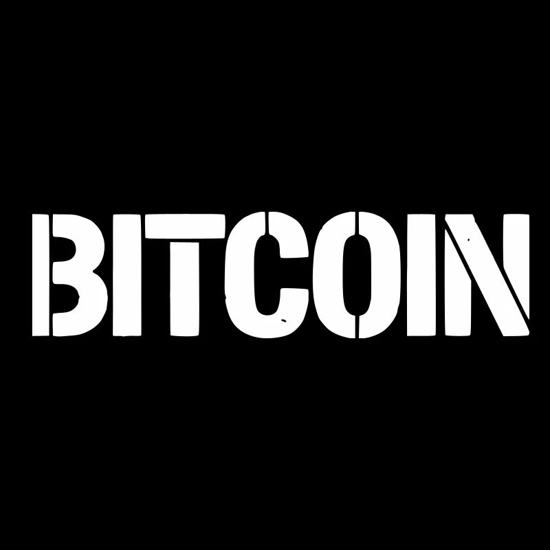 Bitcoin Lettering Stencil Clean