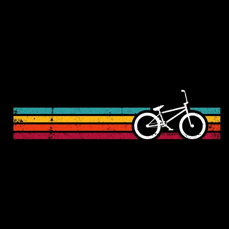 Rayures de vélo arc-en-ciel rétro