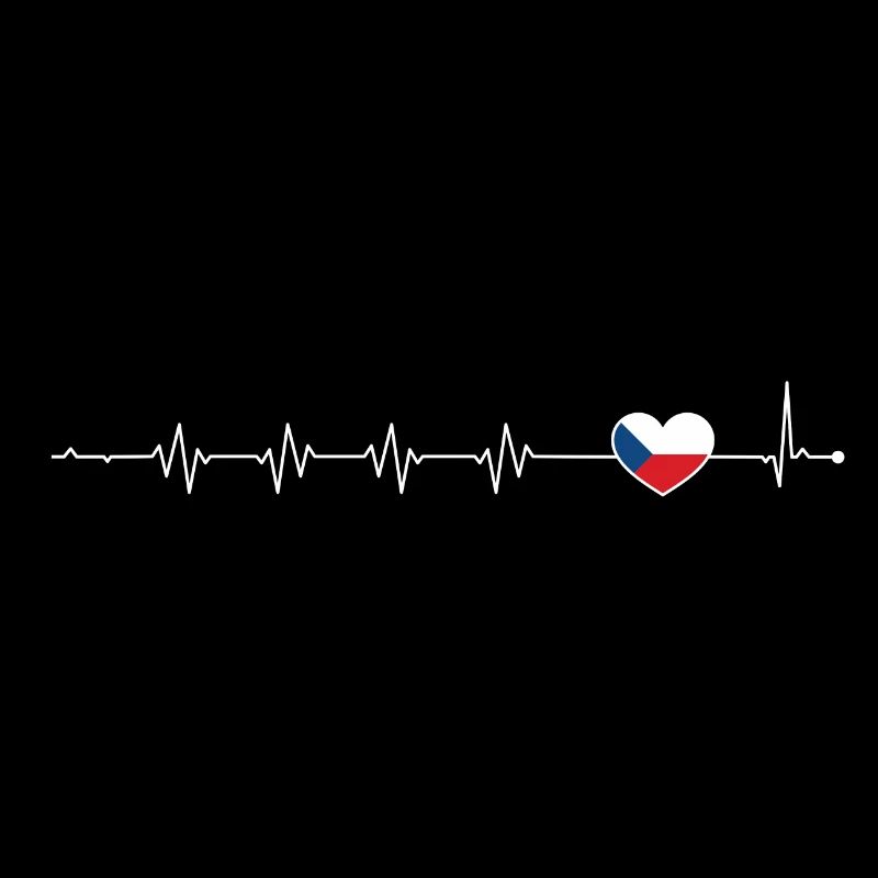 Heartbeat drapeau de la République tchèque