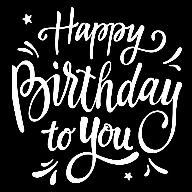 Birthday Script Handwritten Celebration