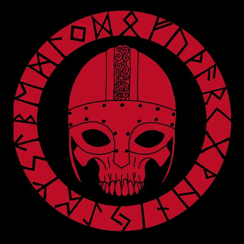Red Skull und Wikinger Runen