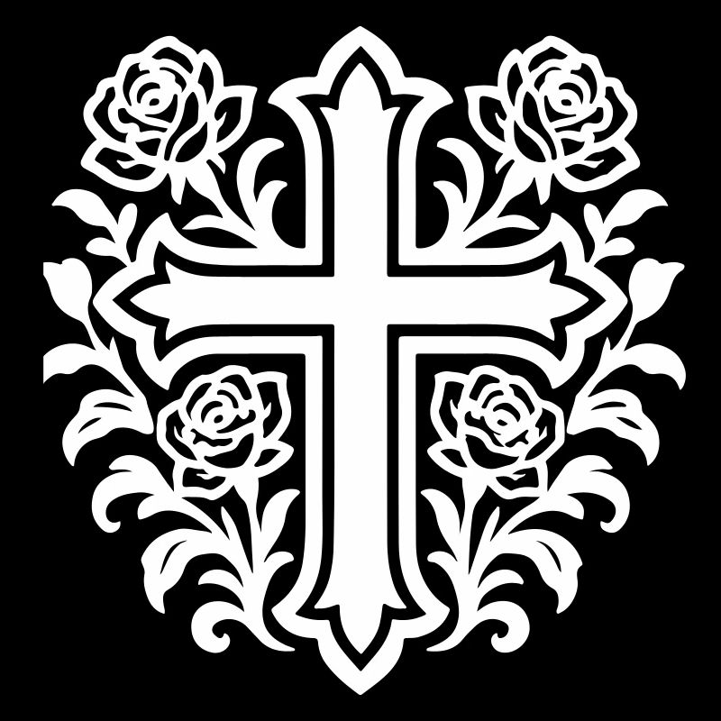 Kreuz Symbol Rosen