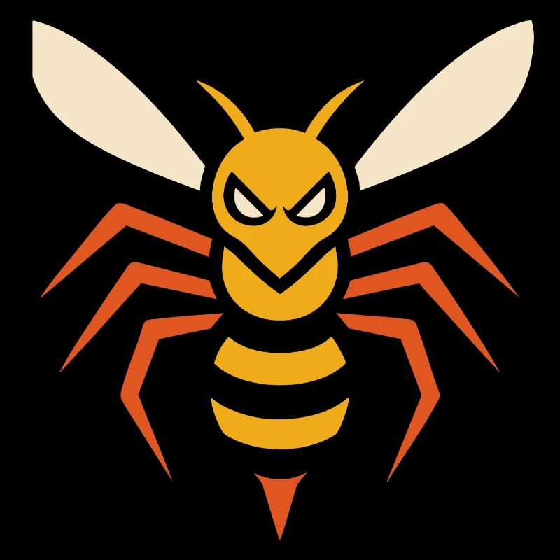 Angry Hornet – angular insect graphic