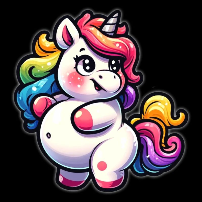 Kunterbuntes Einhorn-Kuscheldesign