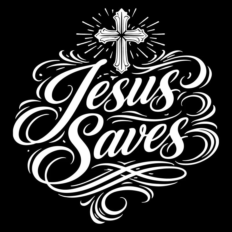 Jesus Saves Christlicher Spruch