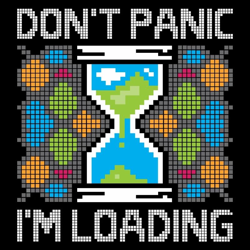 Pixel Gaming Loading – Don’t Panic Sanduhr